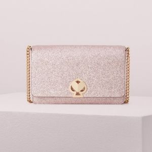 KATE SPADE Pink Twist Lock Nicola Glitter Crossbody DUST BAG INCLUDED